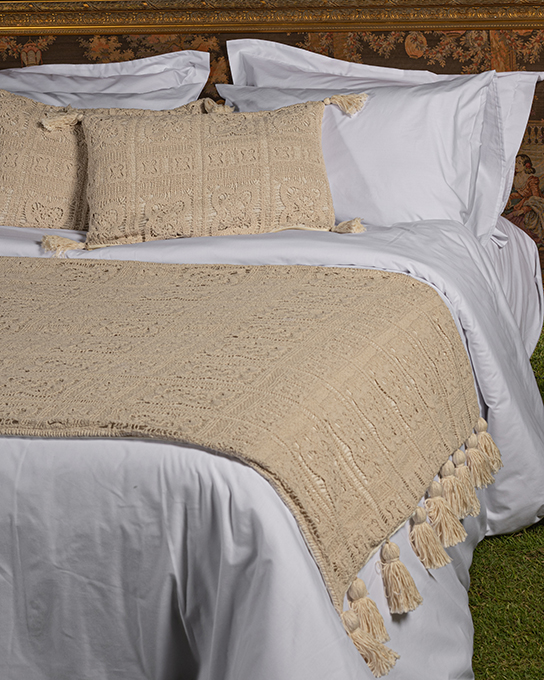 Vintage - Handmade Crochet Bed Runner (3PCS)