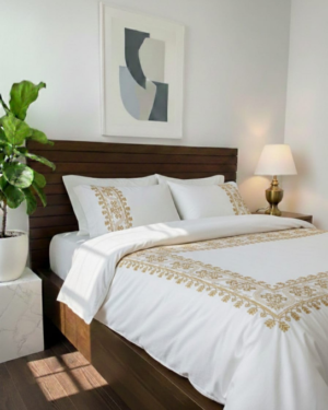 Golden Imperial-Embroidered Top Sheet Set (5pcs) 400 TC